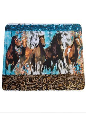 Horses Western Computer Mouse Pad Smooth Surface Non Slip Desk Accessory